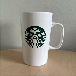 Starbucks Classic White Tumbler with Green Emblem